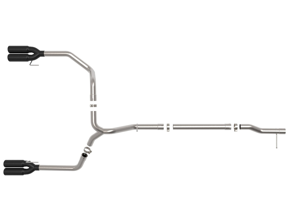 Vulcan Series 3 Inch 304 Stainless Steel Dpf-Back Exhaust System w/ Tip GM Trucks 23-26 L6-3.0L (td) LZ0 aFe Power-7