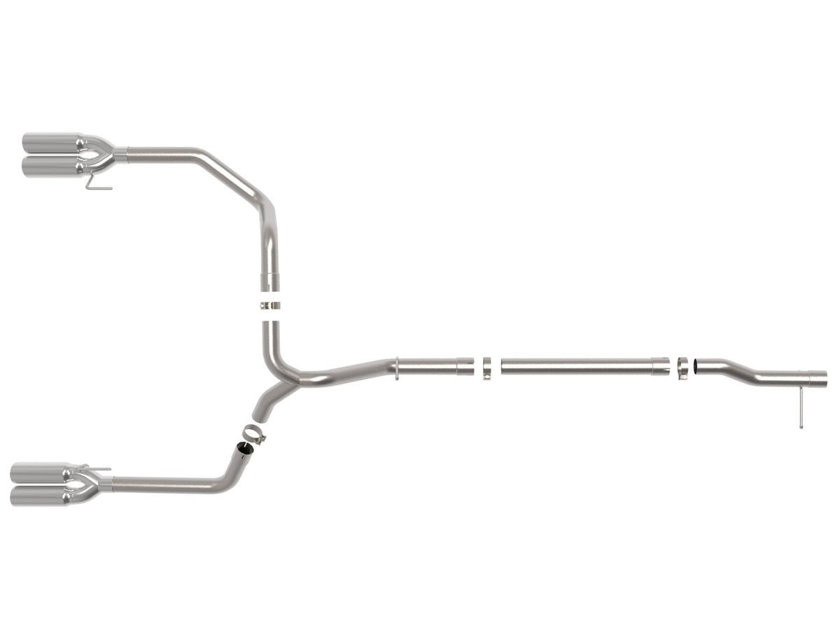 Vulcan Series 3 Inch 304 Stainless Steel Dpf-Back Exhaust System w/ Tip GM Trucks 23-26 L6-3.0L (td) LZ0 aFe Power-2