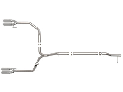 Vulcan Series 3 Inch 304 Stainless Steel Dpf-Back Exhaust System w/ Tip GM Trucks 23-26 L6-3.0L (td) LZ0 aFe Power-2