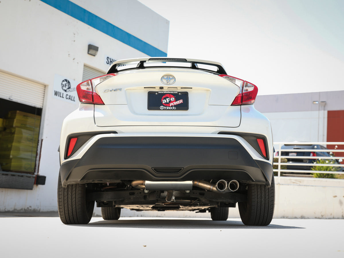 Takeda 2 Inch to 2-1/2 Inch 304 Stainless Steel Cat-Back Exhaust System w/ Tip Toyota C-Hr 18-22 L4-2.0L aFe Power-2