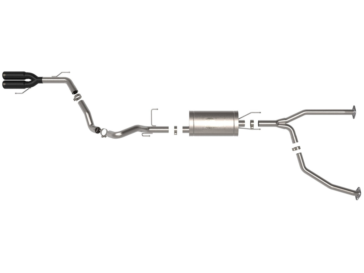 Vulcan Series 2-1/2 Inch to 3 Inch Stainless Steel Cat-Back Exhaust w/ Tip Toyota Sequoia 23-26 V6-3.4L (tt) aFe Power-6