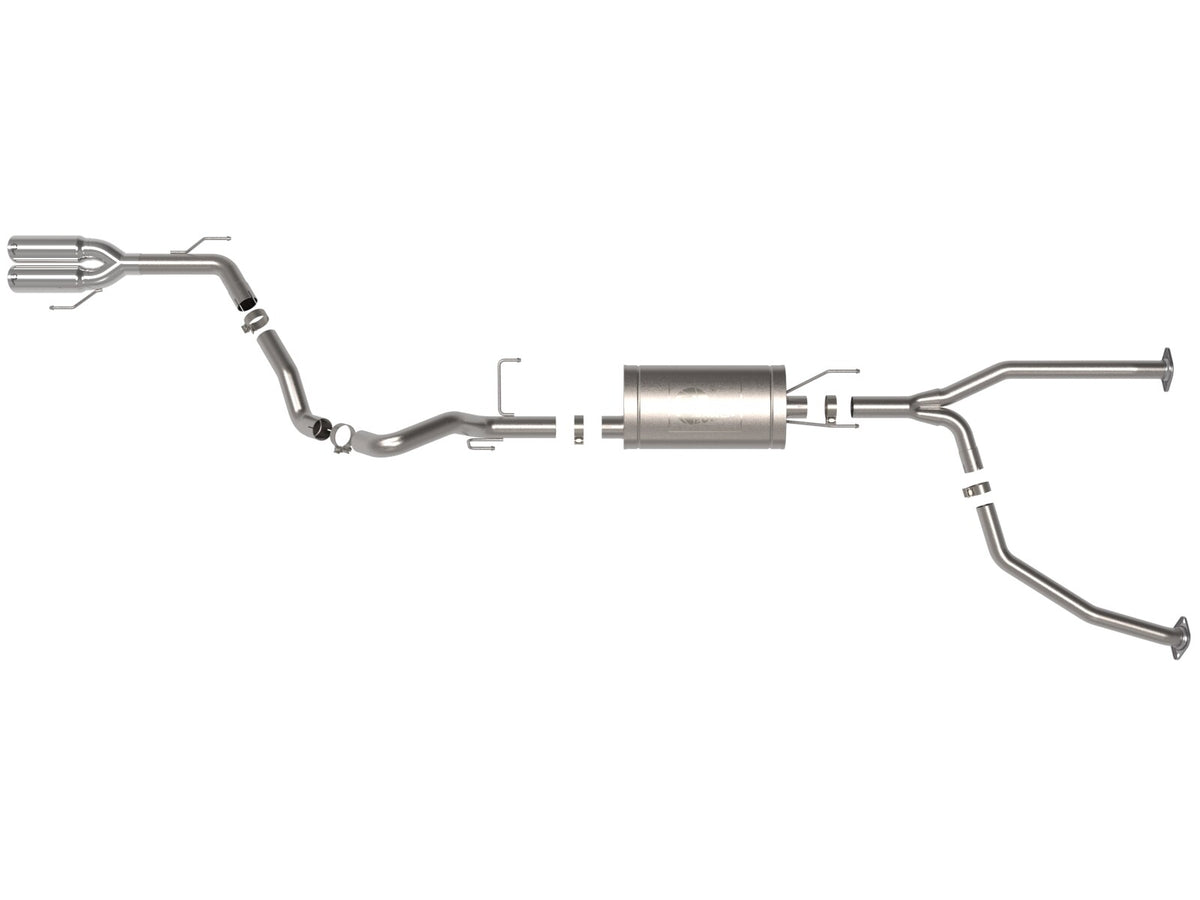 Vulcan Series 2-1/2 Inch to 3 Inch Stainless Steel Cat-Back Exhaust w/ Tip Toyota Sequoia 23-26 V6-3.4L (tt) aFe Power-1