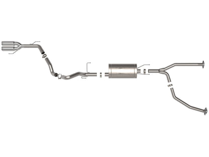 Vulcan Series 2-1/2 Inch to 3 Inch Stainless Steel Cat-Back Exhaust w/ Tip Toyota Sequoia 23-26 V6-3.4L (tt) aFe Power-1