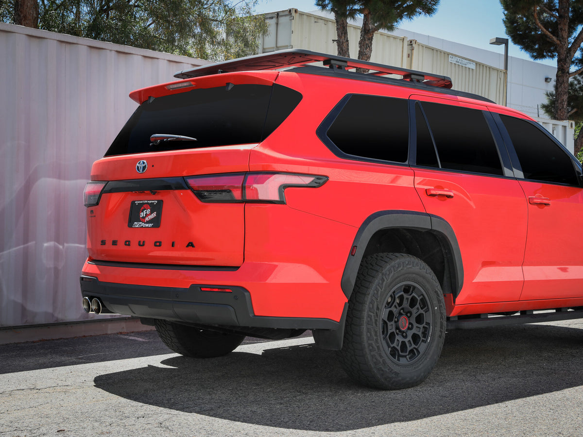 Vulcan Series 2-1/2 Inch to 3 Inch Stainless Steel Cat-Back Exhaust w/ Tip Toyota Sequoia 23-26 V6-3.4L (tt) aFe Power-2