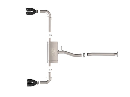 Takeda 2-1/2 Inch 304 Stainless Steel Cat-Back Exhaust System w/ Tip Lexus NX250 22-25 L4-2.5L aFe Power-3