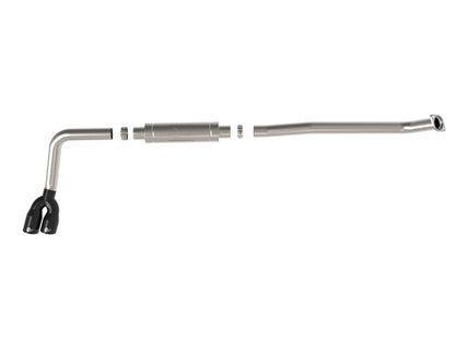 Rebel Series 3 Inch 304 Stainless Steel Middle-Side Exit Exhaust System Black Tips Toyota Hilux 15-26 L4-2.4/2.8L (td) aFe Power-2
