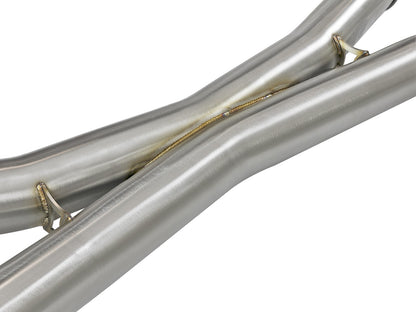 Mach Force-Xp 3-1/2 Inch 304 Stainless Steel Cat-Back Exhaust System w/ Black Tip BMW X5 M (F85) / X6 M (F86) 15-19 V8-4.4L (tt) S63 aFe Power-2