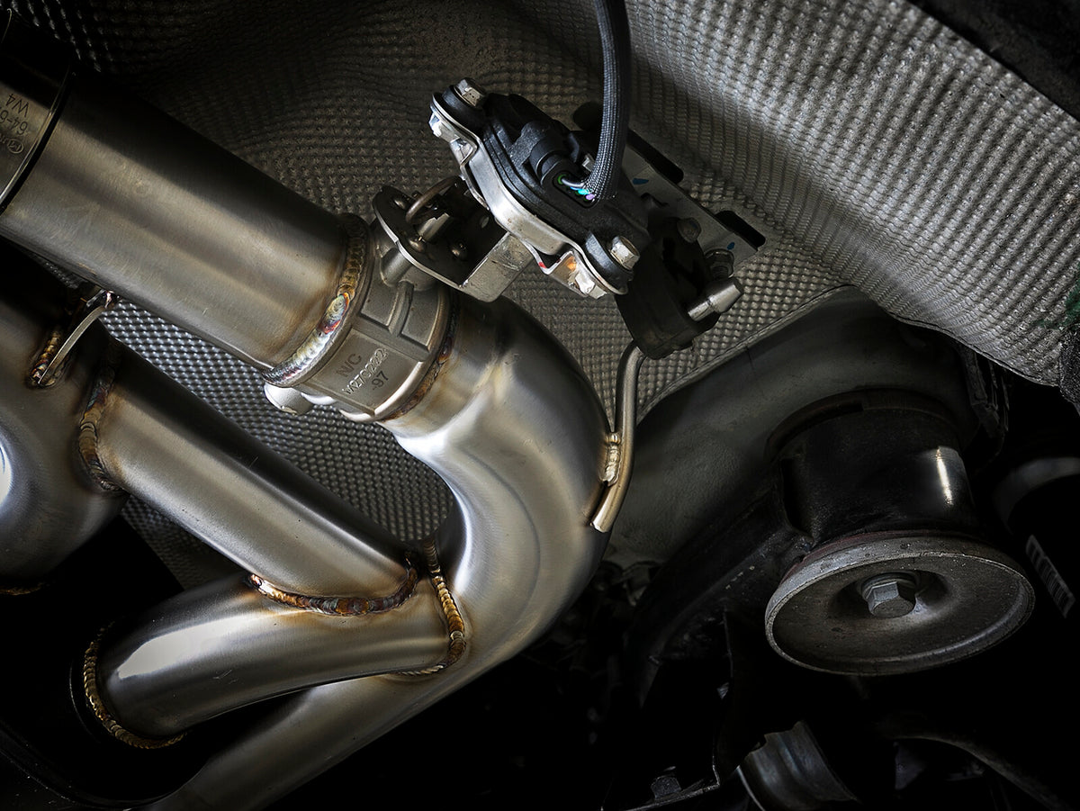 Mach Force-Xp 3-1/2 Inch 304 Stainless Steel Cat-Back Exhaust System w/ Black Tip BMW X5 M (F85) / X6 M (F86) 15-19 V8-4.4L (tt) S63 aFe Power-6