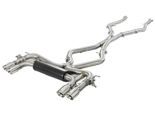 Mach Force-Xp 3-1/2 Inch 304 Stainless Steel Cat-Back Exhaust w/ Polished Tip BMW X5 M (F85) / X6 M (F86) 15-19 V8-4.4L (tt) S63 Moderate Sound Level aFe Power