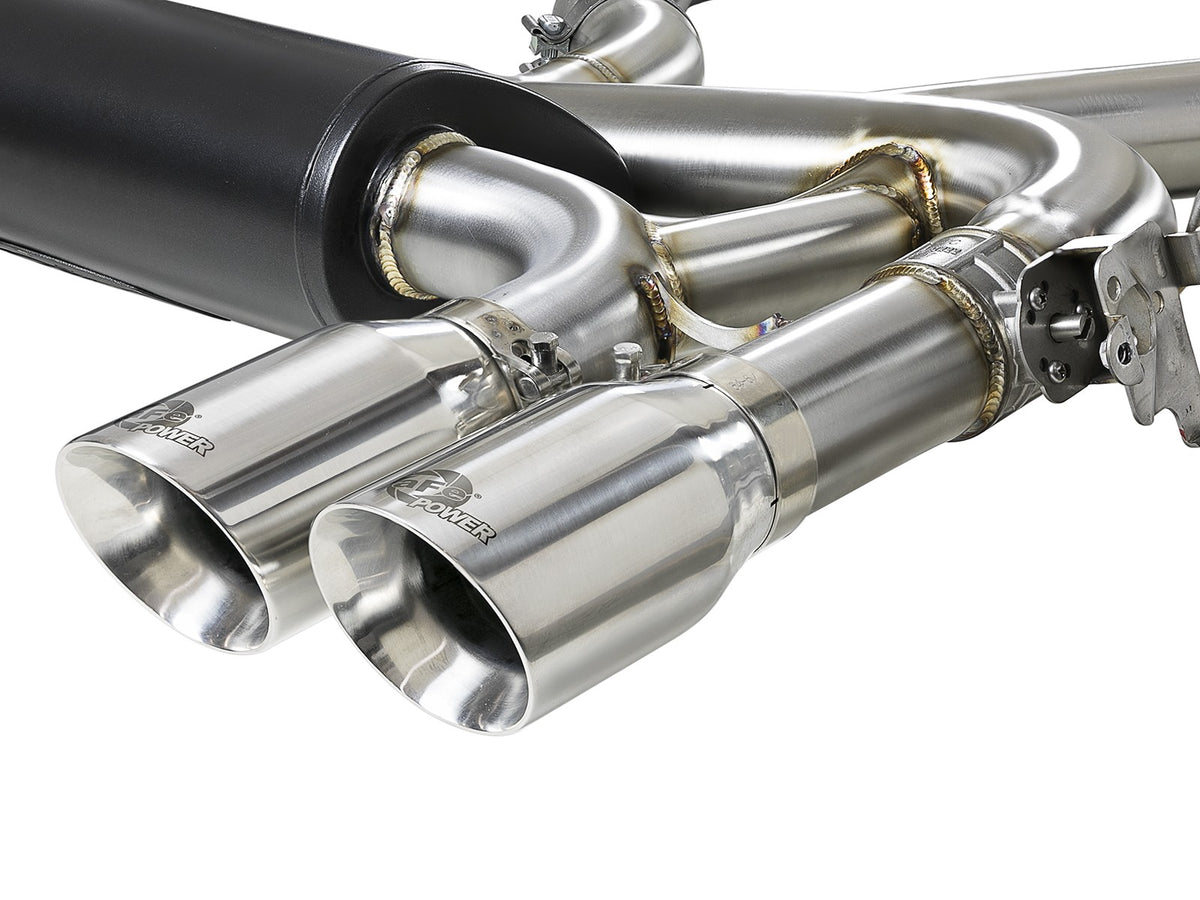 Mach Force-Xp 3-1/2 Inch 304 Stainless Steel Cat-Back Exhaust w/ Polished Tip BMW X5 M (F85) / X6 M (F86) 15-19 V8-4.4L (tt) S63 Moderate Sound Level aFe Power-1