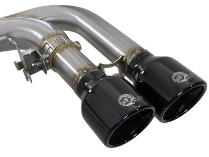 Mach Force-Xp 3-1/2 Inch 304 Stainless Steel Cat-Back Exhaust w/ Black Tip BMW X5 M (F85) / X6 M (F86) 15-19 V8-4.4L (tt) S63 aFe Power-1