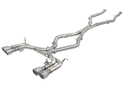 Mach Force-Xp 3-1/2 Inch 304 Stainless Steel Cat-Back Exhaust w/ Polished Tip BMW X5 M (F85) / X6 M (F86) 15-19 V8-4.4L (tt) S63 Aggressive Sound Level aFe Power