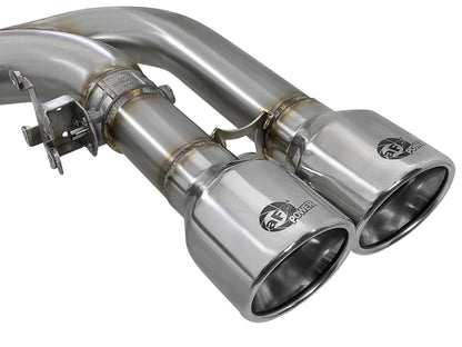 Mach Force-Xp 3-1/2 Inch 304 Stainless Steel Cat-Back Exhaust w/ Polished Tip BMW X5 M (F85) / X6 M (F86) 15-19 V8-4.4L (tt) S63 Aggressive Sound Level aFe Power-1