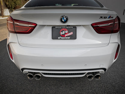 Mach Force-Xp 3-1/2 Inch 304 Stainless Steel Cat-Back Exhaust w/ Polished Tip BMW X5 M (F85) / X6 M (F86) 15-19 V8-4.4L (tt) S63 Aggressive Sound Level aFe Power-6