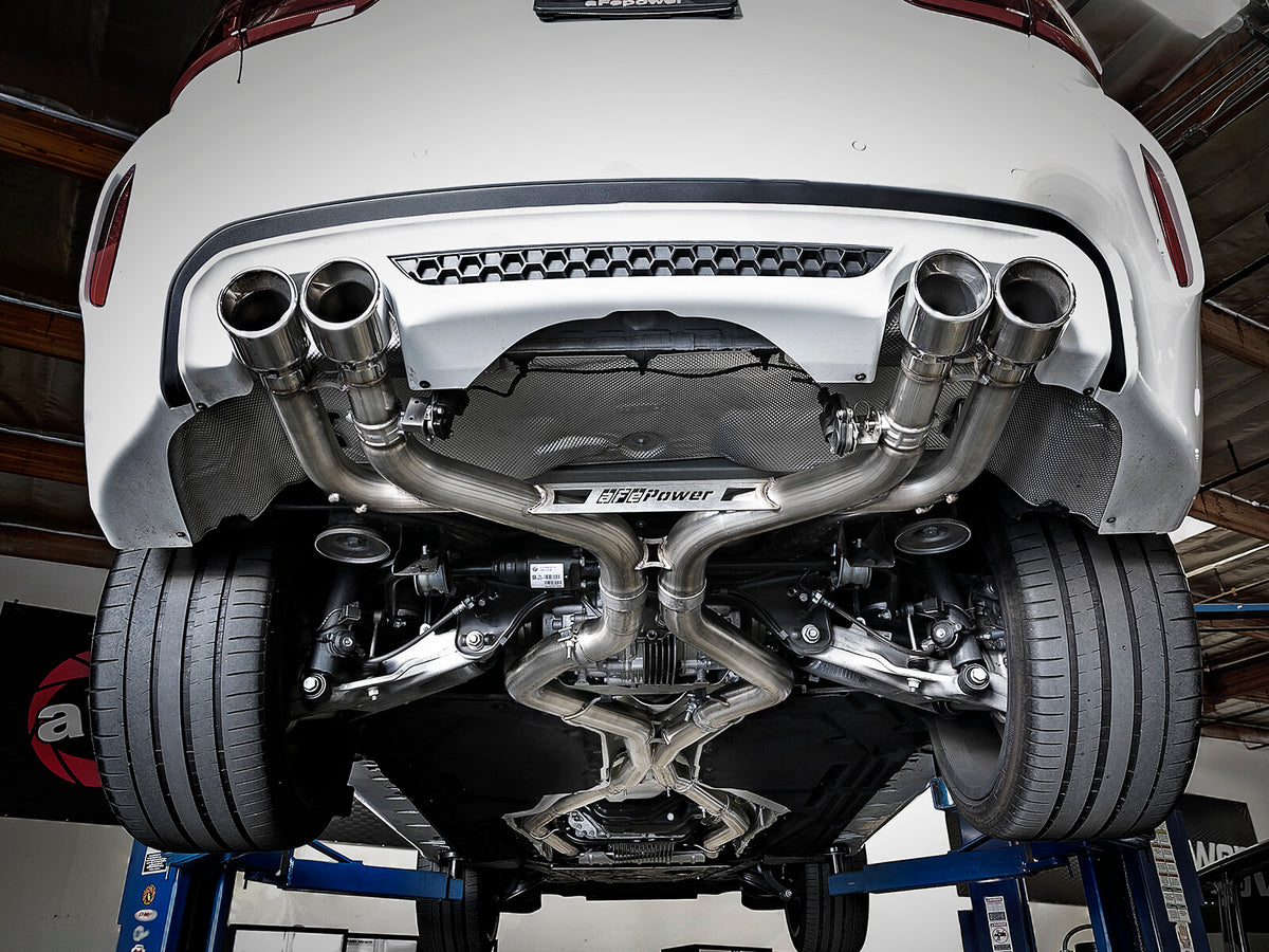 Mach Force-Xp 3-1/2 Inch 304 Stainless Steel Cat-Back Exhaust w/ Polished Tip BMW X5 M (F85) / X6 M (F86) 15-19 V8-4.4L (tt) S63 Aggressive Sound Level aFe Power-8