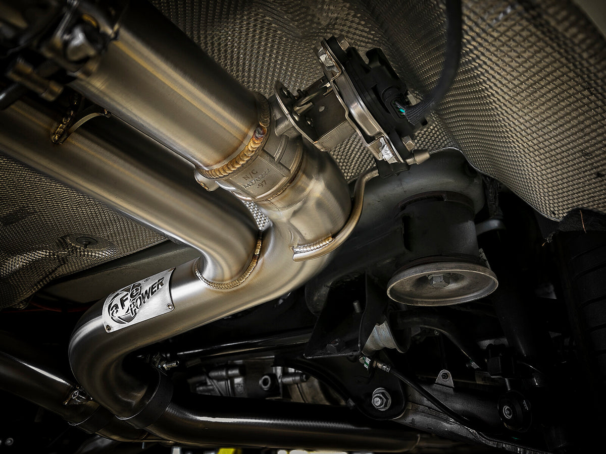 Mach Force-Xp 3-1/2 Inch 304 Stainless Steel Cat-Back Exhaust w/ Polished Tip BMW X5 M (F85) / X6 M (F86) 15-19 V8-4.4L (tt) S63 Aggressive Sound Level aFe Power-9