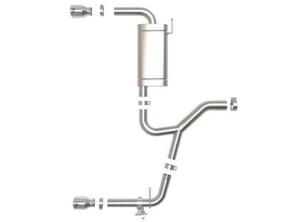 Mach Force-Xp 3 to 2-1/2 Inch Stainless Steel Axle-Back Exhaust w/ Tip BMW X1 (F48) 15-22 L4-2.0L (t) aFe Power-2
