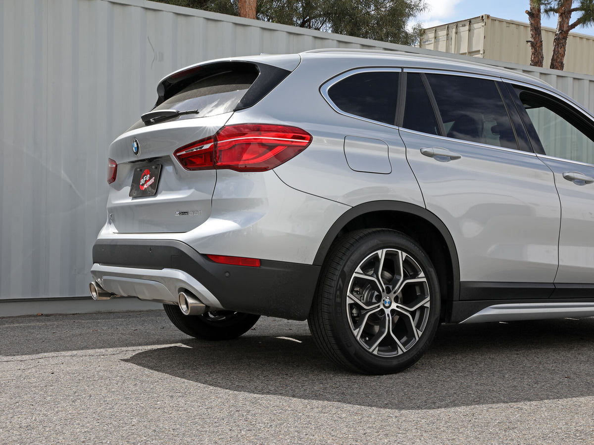 Mach Force-Xp 3 to 2-1/2 Inch Stainless Steel Axle-Back Exhaust w/ Tip BMW X1 (F48) 15-22 L4-2.0L (t) aFe Power-3