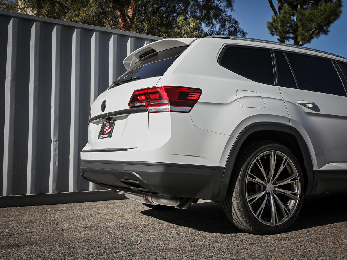 Mach Force-Xp 3 Inch to 2-1/2 Inch 304 SS Cat-Back Hi-Tuck Exhaust System Volkswagen Atlas 18-26 L4-2.0L/V6-3.6L aFe Power-2
