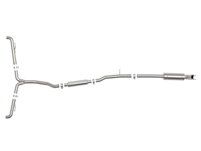 Mach Force-Xp 2-1/2 Inch to 2-1/4 Inch 304 Stainless Steel Cat-Back Exhaust System Mercedes Benz GLA250 14-19 L4-2.0L (t) aFe Power-1