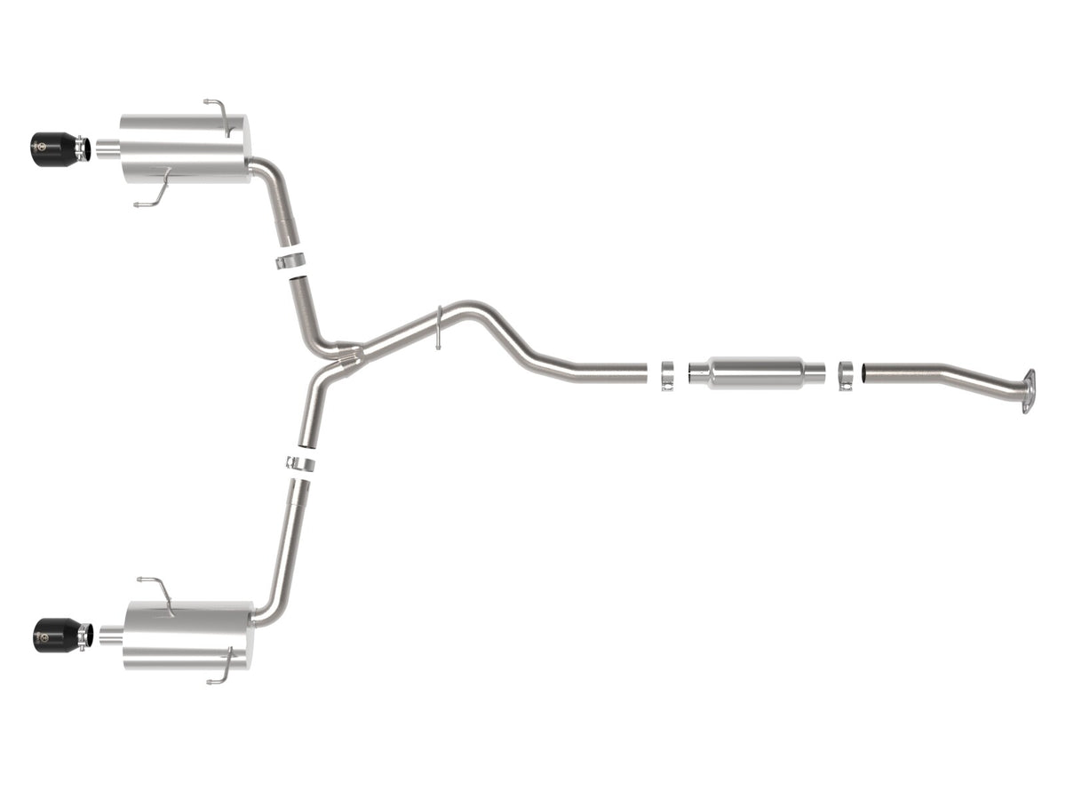 Takeda 2-1/2 Inch to 2-1/4 Inch 304 Stainless Steel Cat-Back Exhaust w/ Tip Subaru Forester Xt 14-18 H4-2.5L (t) aFe Power-6