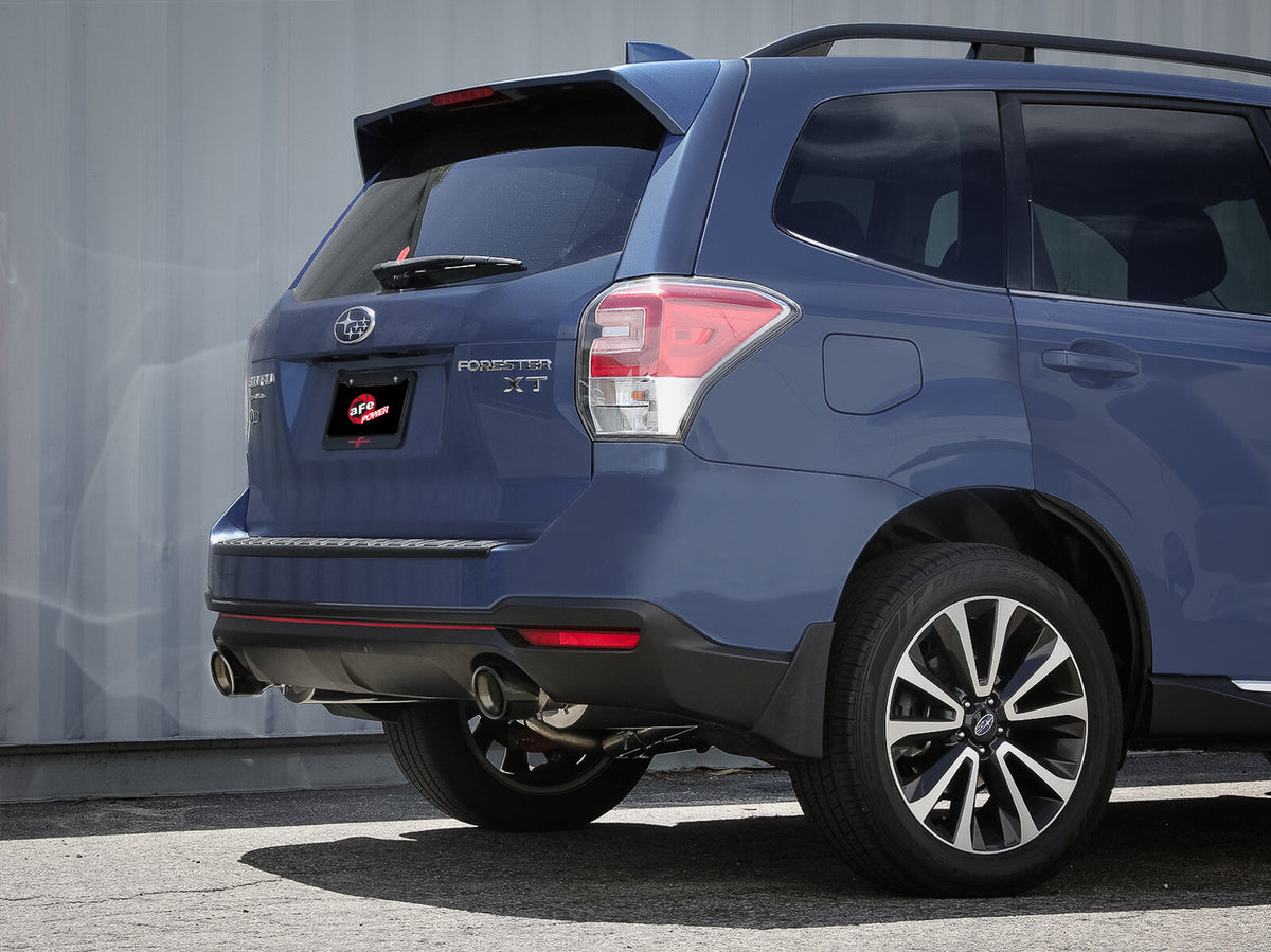 Takeda 2-1/2 Inch to 2-1/4 Inch 304 Stainless Steel Cat-Back Exhaust w/ Tip Subaru Forester Xt 14-18 H4-2.5L (t) aFe Power-7