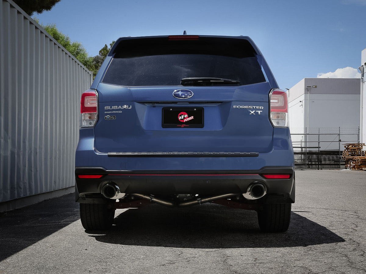 Takeda 2-1/2 Inch to 2-1/4 Inch 304 Stainless Steel Cat-Back Exhaust w/ Tip Subaru Forester Xt 14-18 H4-2.5L (t) aFe Power-8