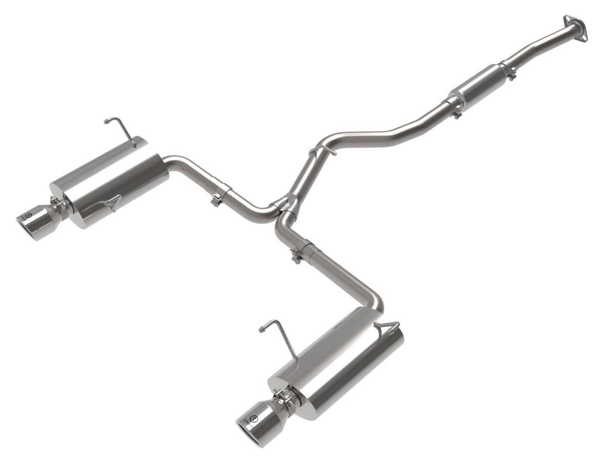 Takeda 2-1/2 Inch to 2-1/4 Inch 304 Stainless Steel Cat-Back Exhaust w/ Tip Subaru Forester Xt 14-18 H4-2.5L (t) aFe Power