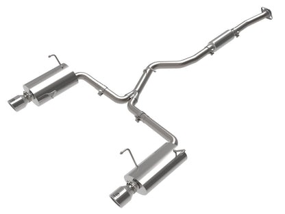 Takeda 2-1/2 Inch to 2-1/4 Inch 304 Stainless Steel Cat-Back Exhaust w/ Tip Subaru Forester Xt 14-18 H4-2.5L (t) aFe Power