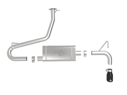 Takeda 2-1/2 Inch 304 Stainless Steel Axle-Back Exhaust System w/ Tips Hyundai Kona 18-23 L4-1.6L (t) aFe Power-3