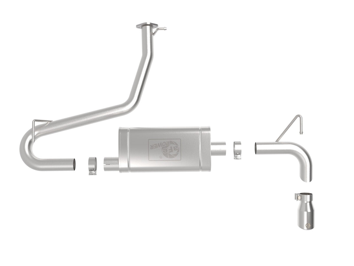 Takeda 2-1/2 Inch 304 Stainless Steel Axle-Back Exhaust System w/ Tips Hyundai Kona 18-23 L4-1.6L (t) aFe Power-1