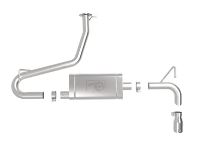 Takeda 2-1/2 Inch 304 Stainless Steel Axle-Back Exhaust System w/ Tips Hyundai Kona 18-23 L4-1.6L (t) aFe Power-1