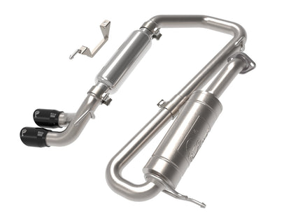 Takeda 2-1/4 Inch 304 Stainless Steel Cat-Back Exhaust System w/ Black Tip Suzuki Jimny 18-25 L4-1.5L aFe Power