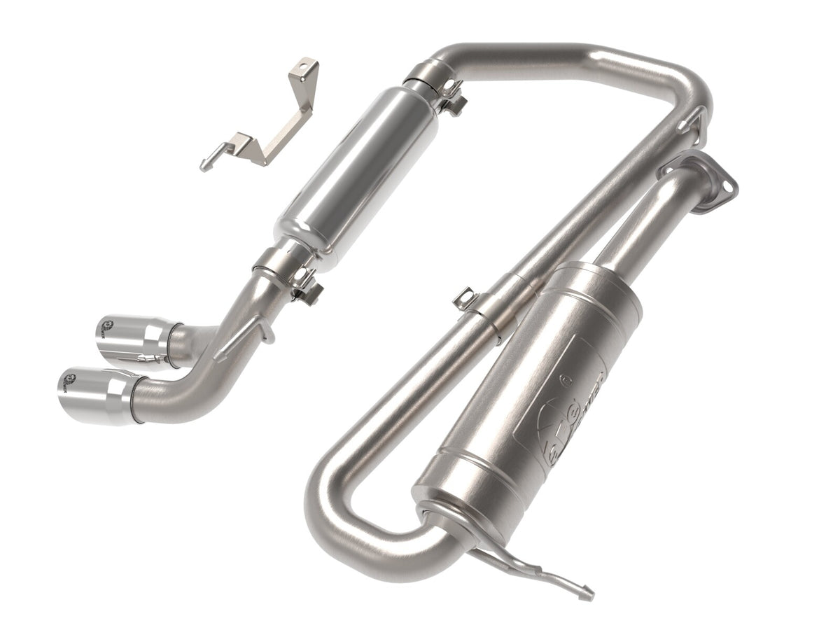 Takeda 2-1/4 Inch 304 Stainless Steel Cat-Back Exhaust w/ Polished Tip Suzuki Jimny 18-25 L4-1.5L aFe Power