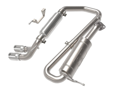 Takeda 2-1/4 Inch 304 Stainless Steel Cat-Back Exhaust w/ Polished Tip Suzuki Jimny 18-25 L4-1.5L aFe Power