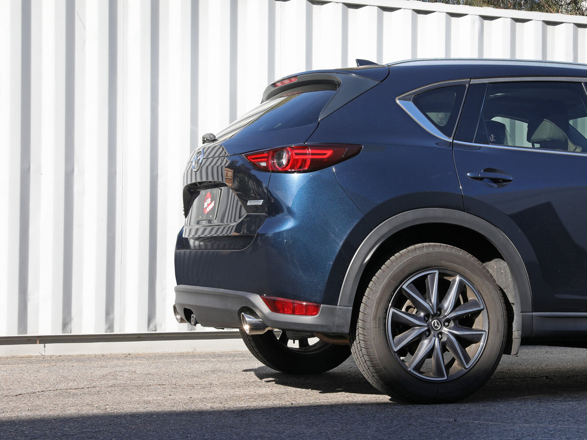 Takeda 2-1/2 Inch 304 Stainless Steel Axle-Back Exhaust System w/ Tip Mazda Cx-5 17-25 L4-2.5/2.5L (t) aFe Power-2