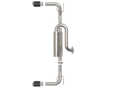 Takeda 3 Inch to 2-1/2 Inch 304 Stainless Steel Axle-Back Exhaust Mazda 3 Hatchback 19-26 L4-2.5L/2.5L (t) aFe Power-11
