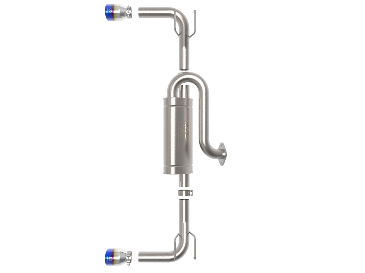 Takeda 3 Inch to 2-1/2 Inch 304 Stainless Steel Axle-Back Exhaust Mazda 3 Hatchback 19-26 L4-2.5L/2.5L (t) aFe Power-6