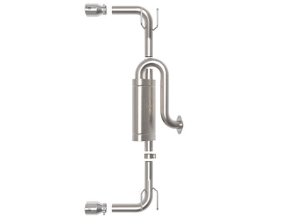 Takeda 3 Inch to 2-1/2 Inch 304 Stainless Steel Axle-Back Exhaust Mazda 3 Hatchback 19-26 L4-2.5L/2.5L (t) aFe Power-1