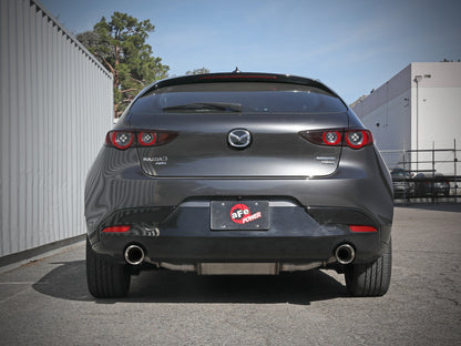 Takeda 3 Inch to 2-1/2 Inch 304 Stainless Steel Axle-Back Exhaust Mazda 3 Hatchback 19-26 L4-2.5L/2.5L (t) aFe Power-3