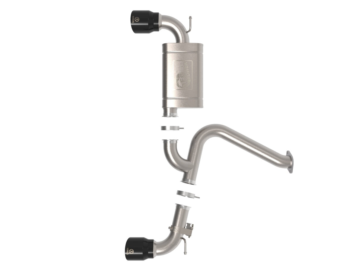 Takeda 3 Inch 304 Stainless Steel Axle-Back Exhaust w/ Tips Hyundai Kona N 22-23 L4-2.0L (t) aFe Power-5