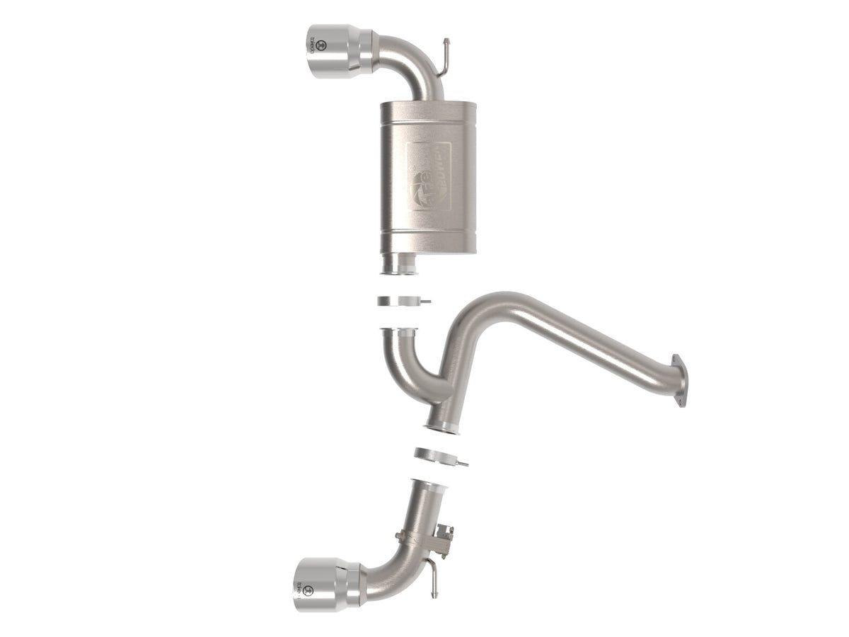 Takeda 3 Inch 304 Stainless Steel Axle-Back Exhaust w/ Tips Hyundai Kona N 22-23 L4-2.0L (t) aFe Power-1