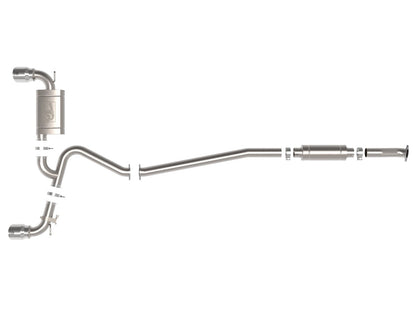 Takeda 3 Inch 304 Stainless Steel Cat-Back Exhaust w/ Tips Hyundai Kona N 22-23 L4-2.0L (t) aFe Power-1