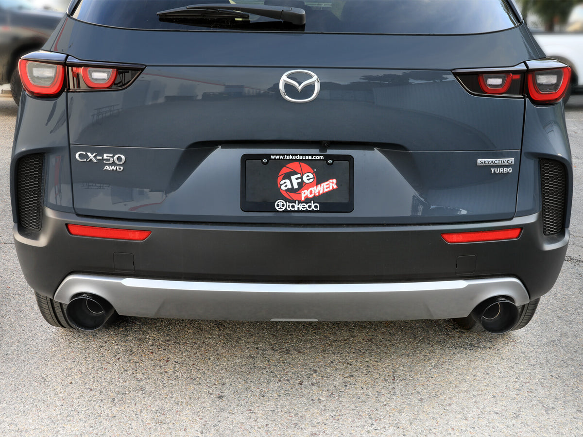 Takeda 2-1/2 Inch 304 Stainless Steel Axle-Back Exhaust System w/ Tip Mazda Cx-50 23-26 L4-2.5L/2.5L (t) aFe Power-12