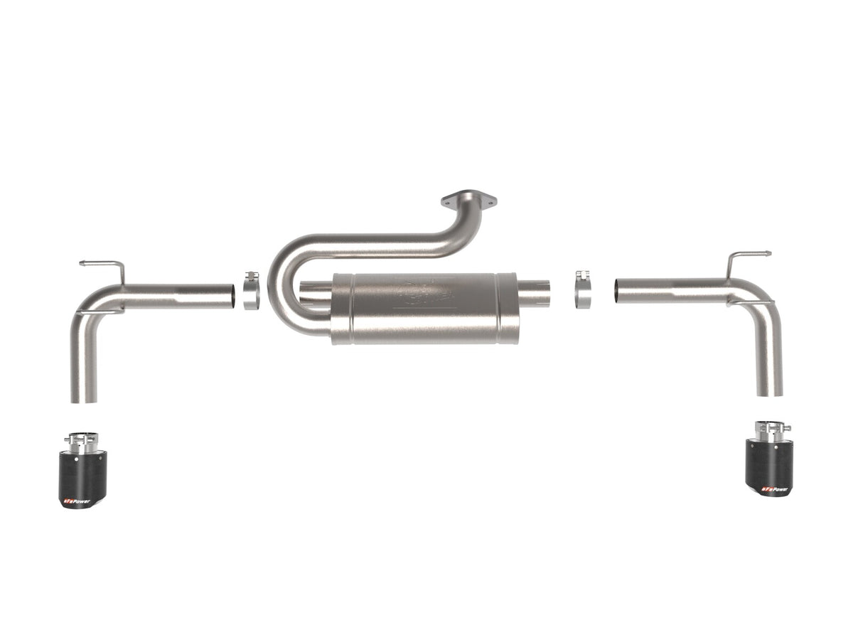 Takeda 2-1/2 Inch 304 Stainless Steel Axle-Back Exhaust System w/ Carbon Tip Mazda Cx-50 23-26 L4-2.5L/2.5L (t) aFe Power-3
