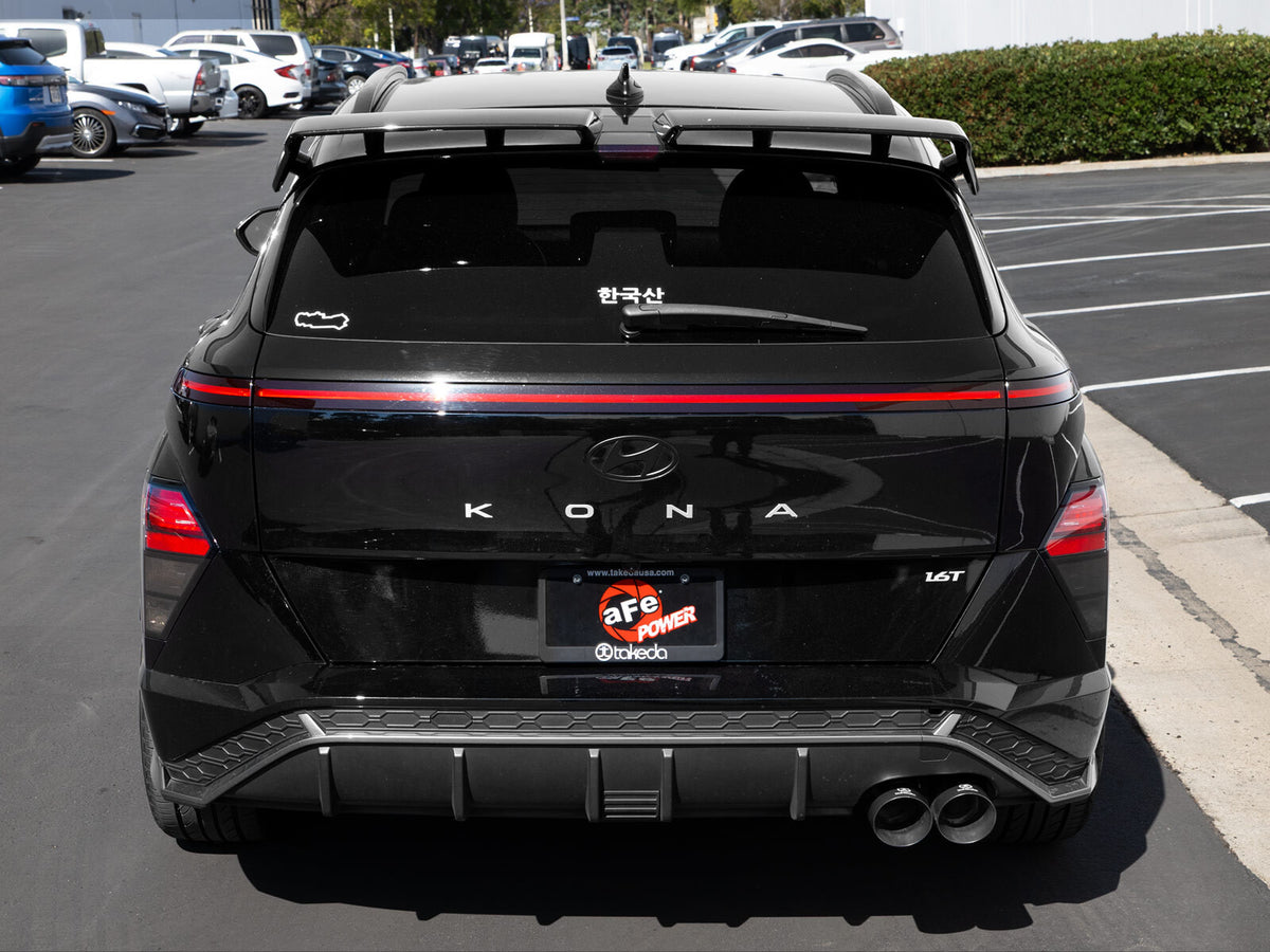 Takeda 2-1/2 Inch 304 Stainless Steel Axle-Back Exhaust System w/ Tips Hyundai Kona N Line 24-25 L4-1.6L (t) FWD aFe Power-8