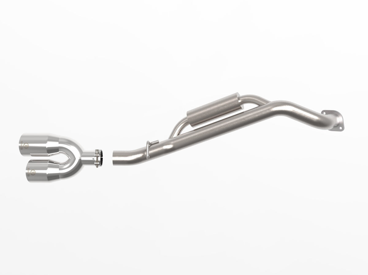 Takeda 2-1/2 Inch 304 Stainless Steel Axle-Back Exhaust System w/ Tips Hyundai Kona N Line 24-25 L4-1.6L (t) FWD aFe Power-1