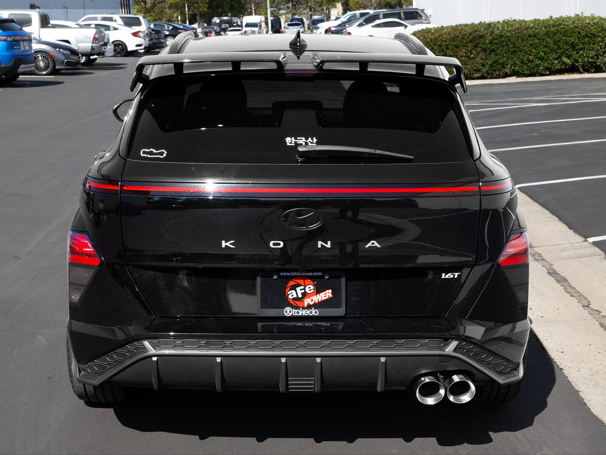 Takeda 2-1/2 Inch 304 Stainless Steel Axle-Back Exhaust System w/ Tips Hyundai Kona N Line 24-25 L4-1.6L (t) FWD aFe Power-2