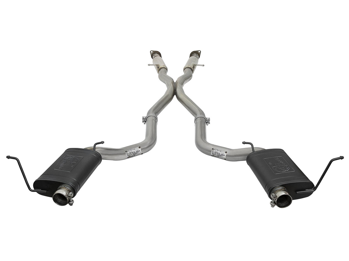 Mach Force-Xp 3 Inch 304 Stainless Steel Cat-Back Exhaust System w/ Resonator Jeep Grand Cherokee (WK2) 12-21 V8-6.4L/V8-6.2L (sc) Hemi aFe Power-1