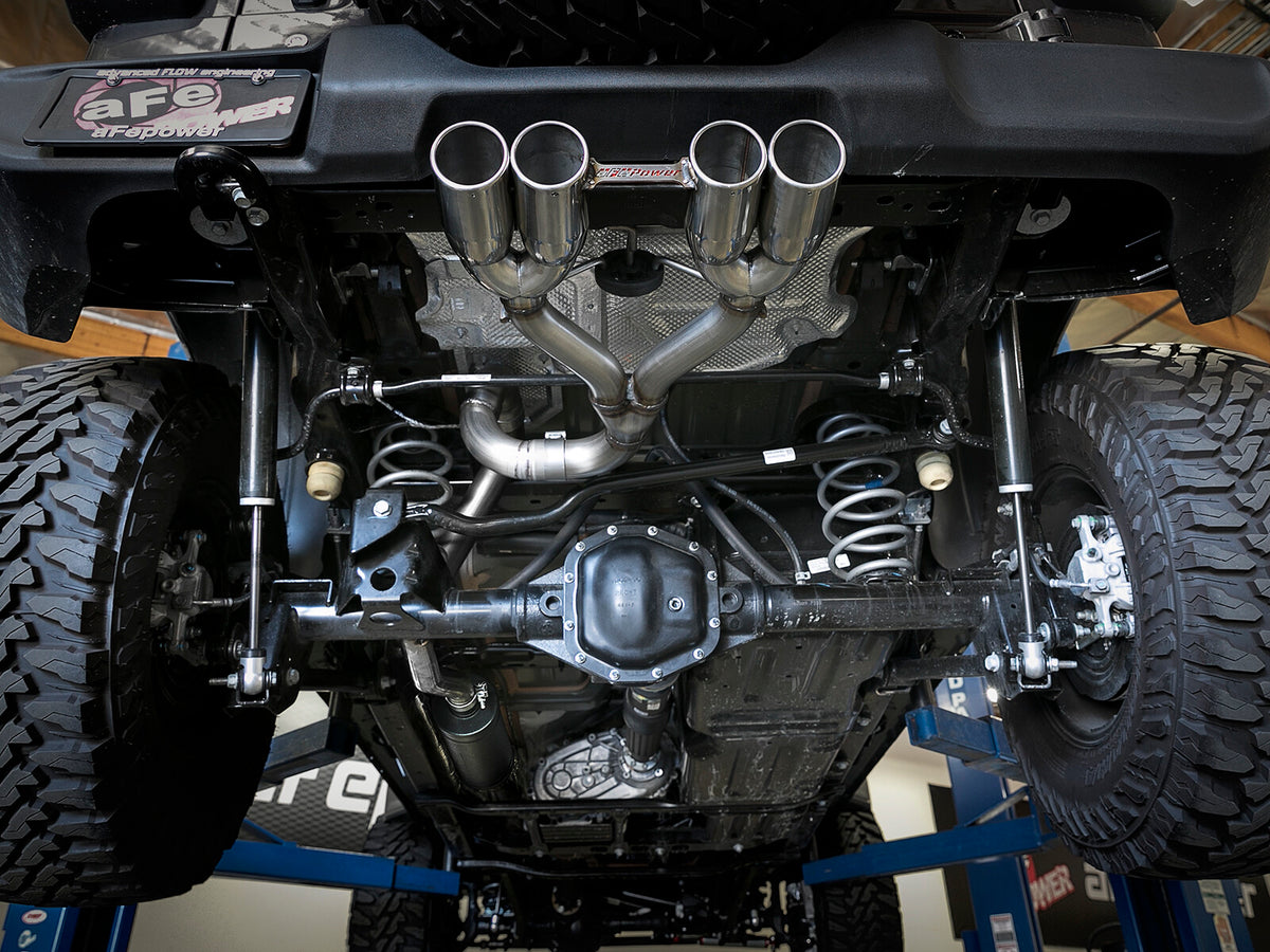 Rebel Series 2-1/2 Inch 304 Stainless Steel Cat-Back Exhaust w/ Polished Tip Jeep Wrangler (Jl) 18-26 V6-3.6L Rear center aFe Power-7